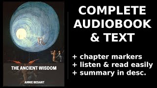 The Ancient Wisdom 💡 By Annie Besant. FULL Audiobook