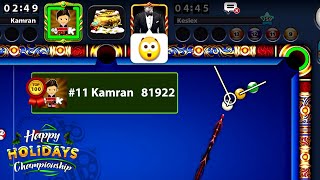 8 Ball Pool -  81922 Points 11th Rank in Happy Holidays Championship  (Highlights) - GamingWithK