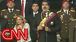 Venezuelan President Nicolas Maduro evacuated from stage