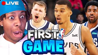 Lvgit LIVE Reaction To Wemby First NBA Game vs Luka & Kyrie! | MAVERICKS at SPURS October 25, 2023