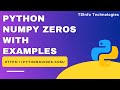How to create array of all zeros using the NumPy zeros() function in Python | Python NumPy zeros