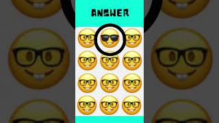 Spot The Odd Emoji  / Find the Difference / #viralshorts #YK Puzzle #emojichallenge