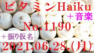 今日の俳句＋音楽。ビタミンHaiku。No.1190。2021.06.28.(月曜日)