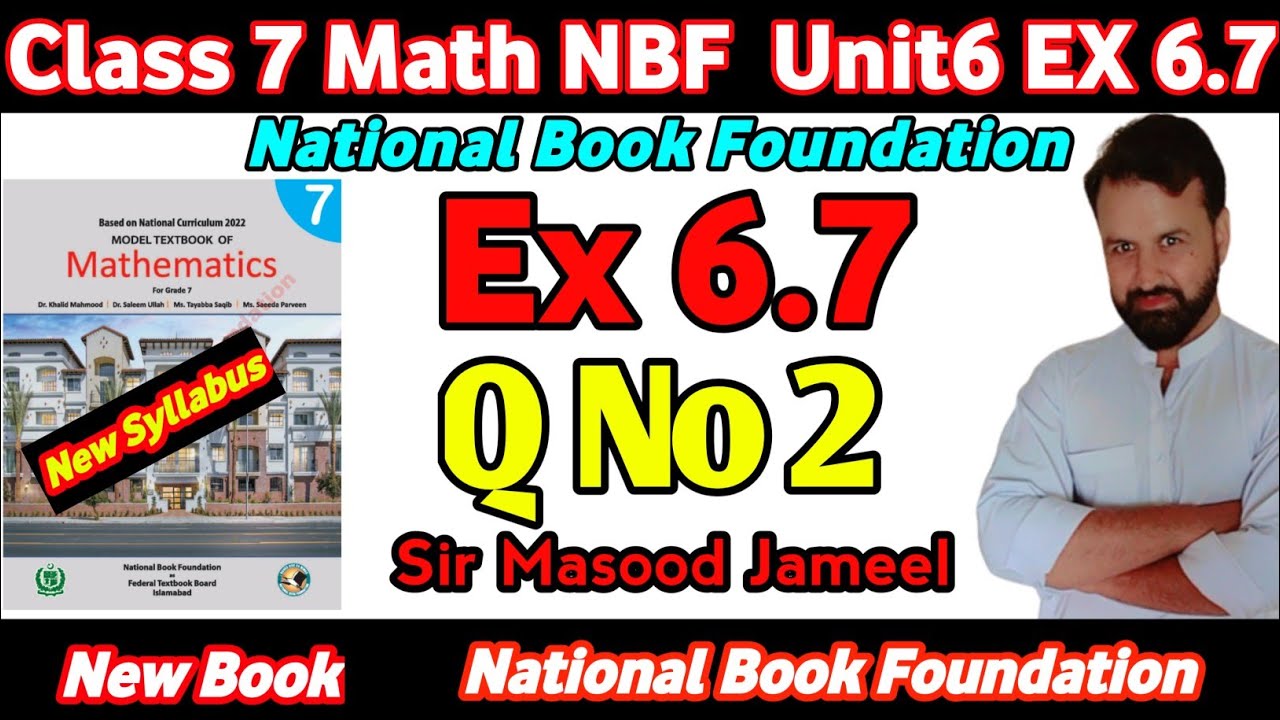 Class 7 Math NBF Ex 6.7 Q2|| Math Grade 7 New Book Ex 6.7 Q2 ...