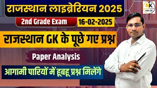 राजस्थान लाइब्रेरियन 2025 | राजस्थान GK के पूछे गए प्रश्न | Paper Analysis |आगामी ऐसे प्रश्न आएंगे