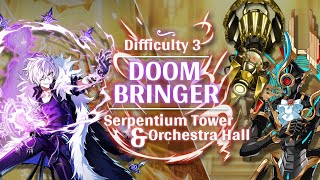 [Elsword NA] Doom Bringer Serpentium Tower \u0026 Orchestra Hall Clear + Raid Guide (Closed Captions)