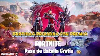 🔴JUGANDO CON SUSCRIPTORES  🔴PARTIDAS PRIVADAS FORTNITE en DIRECTO  SORTEO PASE DE BATALLA