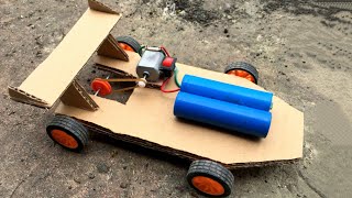 How To make a cardboard car without pulley || car from cardboard Very powerful sports car