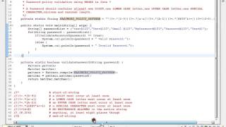 PASSWORD POLICY VALIDATION REGEX USING JAVA DEMO