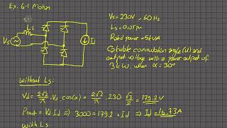 Commutation in Thyristor Rectifiers Solved Example