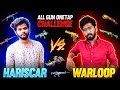 WARLOOP VS HARISCAR 1 VS 1 😮 Only OneTap All Gun Challenge | Without GlooWall Challenge FreeFire Hs