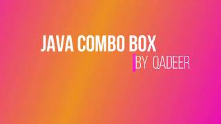 Java Combo Box simple How to make selected items in java using window builder.
