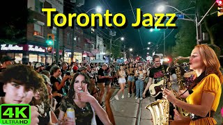 【4K】TORONTO BEACHES INTERNATIONAL JAZZ FESTIVAL | STREETFEST TORONTO NIGHT WALK