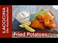 Knusprige double fried Potatoes mit Kräuterdip - die perfekte Grillbeilage | Rezept | La Cocina