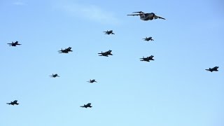 岐阜基地航空祭2016 異機種大編隊 C-1 F-15 F-4 F-2 T-4 JASDF Gifu Air Show