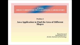 CS8383 - E6 - Java Application to Find the Area of different Shapes