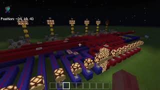 8-bit adder using Minecraft redstone