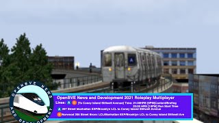 BVE News n Development: Role-play Multiplayer Run: A and D Train to Coney Island Stillwell Avenue