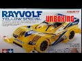 rayvolf yellow special review unboxing tamiya mini 4wd ma chasis kuning sidedamper y spoke