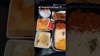 ✈️ Singapore Airlines Food Review 🇸🇬 Flight Veg Meals 🍛🍷 #singaporeairlines #flight #shorts