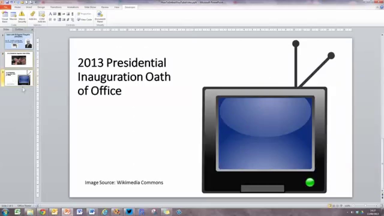 How To... Embed A YouTube Video Into A PowerPoint 2010 Presentation ...