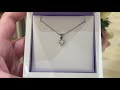 diamond heart solitaire pendant