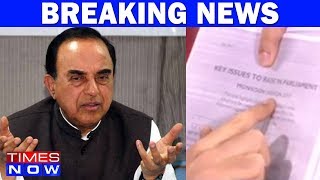 Subramanian Swamy On Congress' 40 Pages Dossier For Parliament's Monsoon Session