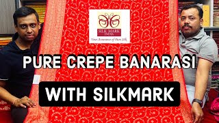 Latest 🔥💯% PURE CREPE BANARASI | WITH SILKMARK | ADI INDIAN SILK HOUSE |