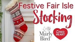 How to Knit Festive Fair Isle Stocking