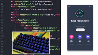 ASMR Programming | HTML CSS Profile Card - No Talking Relaxing Sound