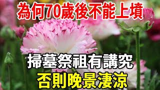 “人過七十不上墳”，為何70歲後不能上墳？掃墓祭祖有講究，上了年紀別不聽！否則晚景淒涼，壽命短十年！【老人社】！