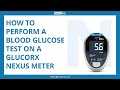 How to perform a blood glucose test on a GlucoRx Nexus meter