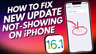 Fix New iOS 16.1 Update is Not Showing on iPhone| NEW iOS 16 Not Showing - iOS 16.1 Update on iPhone