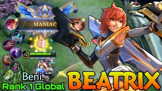 MANIAC Beatrix Deadly Marksman! - Top 1 Global Beatrix by Beni. - Mobile Legends