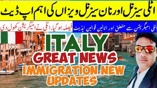 Italy immigration open new update 2023 |Italy Announced new seasonal work visa |Italy visit visa