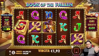 MORENO SLOT ONLINE - Incredibile BONUS a BET 500 💰 alla BOOK OF THE FALLEN 📕🎰 _ SPINNATE PAZZE🤑 #8