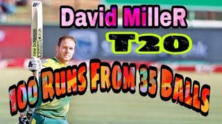 David miller Made new record of Fastest century in T20 | New Fastest T20 record