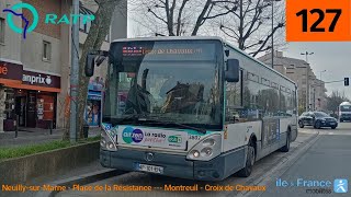 Bus 127 RATP - Citelis Line N°3807 Place de la Résistance --- Montreuil - Croix de Chavaux