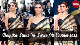 Deepika Padukone Stuns In Saree At Cannes 2022 Red Carpet | Cannes Film Festival 2022
