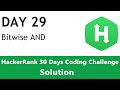 Day 29 - Bitwise AND Operator (&) with Python Implementation - HackerRank Solution