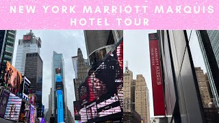 New York Marriott Marquis Times Square Hotel Tour / Double Bed Room Tour