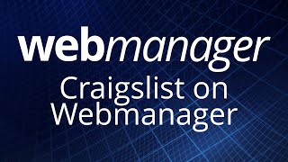 Craigslist on WebManager