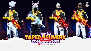 TOP 30 BEST DRESS COMBINATION WITH TAPED DELIVERY BUNDLE ! NEW BOOYAH PASS SEASON 26 COMBINATION !