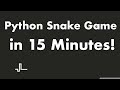 Creating a Snake Game in Python in under 15 Minutes