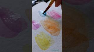 layered tulips 🌷/ easy watercolor tulip flower #shorts #painting #watercolorpainting #trending #art