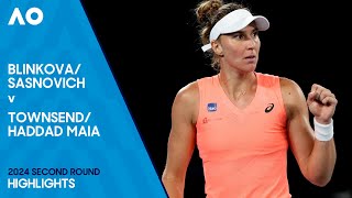 Sasnovich/Blinkova v Haddad Maia/Townsend Highlights | Australian Open 2024 Second Round