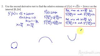 Calculus AB/BC – 5.7 Using the Second Derivative Test to Determine Extrema