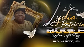 HOMEGOING SERVICE FOR LYDIA PATRICIA BOGLE "SISTER PATSY" 🕊️