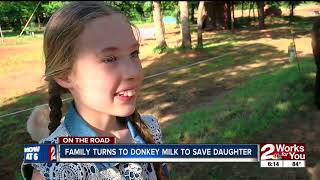 Donkey milk to help little girl