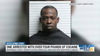 Myrtle Beach man arrested after Brunswick Co. deputies find over four pounds of cocaine